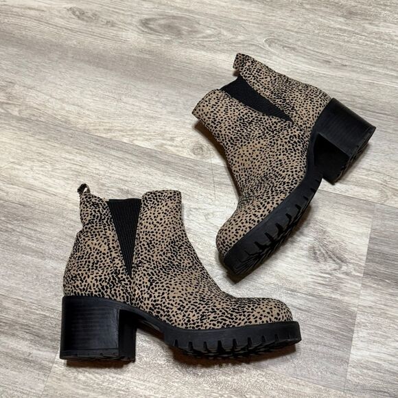 Mia leopard print‎ chunky Boots - Picture 1 of 5